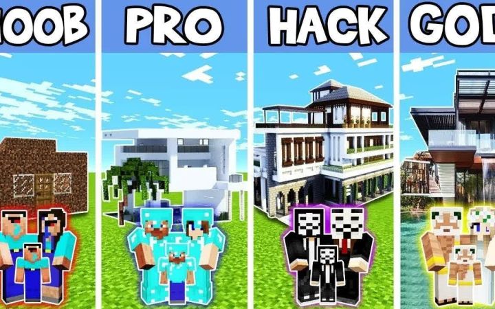 【搬运】Minecraft 最昂贵的房屋建造挑战赛:新手VS高手VS黑客VS上帝 by Noobas - Minecraft截图