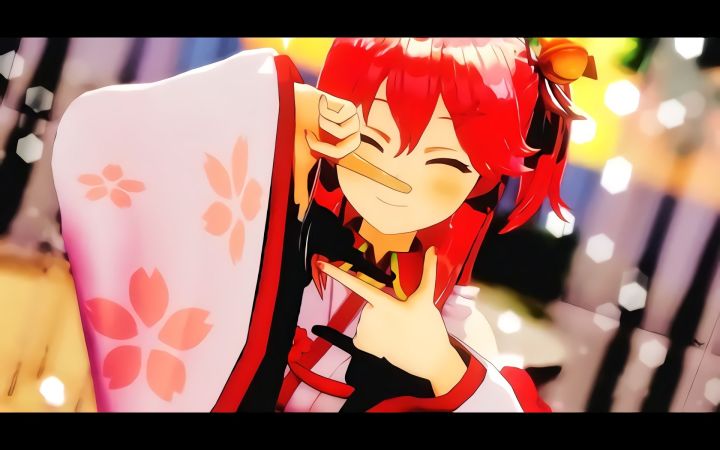 【VtuberMMD】现在喜欢上你了【樱巫女】【搬运】截图