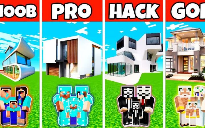 【搬运】现代美容屋建造挑战赛--新手VS专业人员VS黑客VS上帝 by Noobas - Minecraft截图