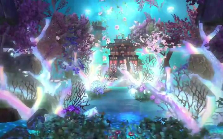 《最终幻想14》神仙装修“画中龙宫”截图