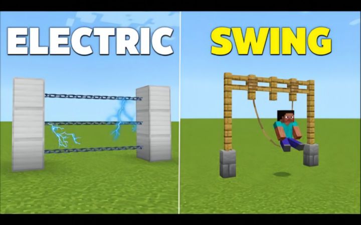 【Minecraft】制作电网和秋千截图