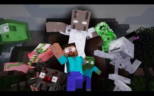 【GhostBlock】MC怪物学院动画丨恐怖奶奶恐怖游戏挑战赛丨我的世界动画截图