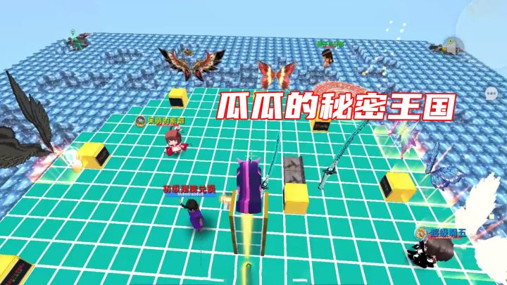 迷你世界:瓜瓜一人建立秘密王国,册封小伙伴为大将军截图