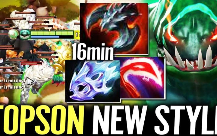 TOPSON中单潮汐猎人，16分钟直接撒旦VS火猫【DOTA2】截图