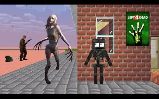 怪物学院1478集丨Horror Witch Left 4 Dead funny Challenge丨我的世界动画截图