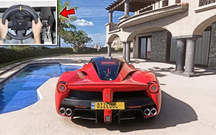 【极限竞速-地平线5】法拉利LaFerrari |方向盘游戏[4K]截图