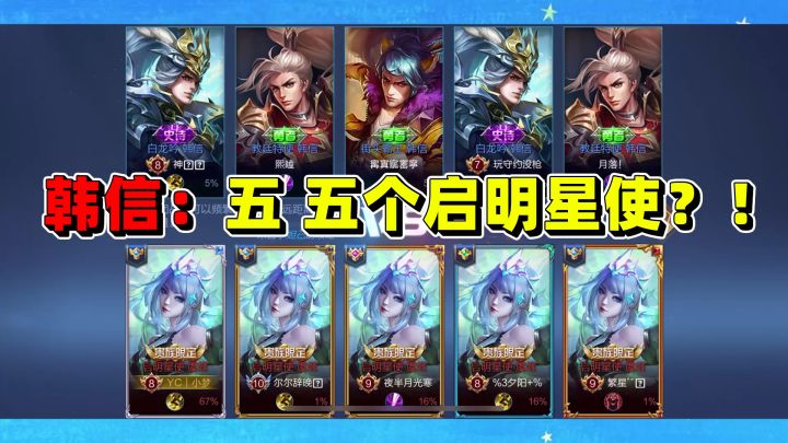 当五个虞姬的“启明星使”皮肤一起登场时,对面会是什么表情#yc小梦 #虞姬 #克隆模式截图