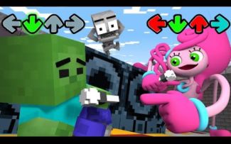 怪物学院动画:长腿妈咪vs僵尸挑战星期五之夜丨Poppy playtime 2 我的世界动画