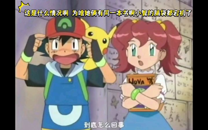 精灵宝可梦 这是什么情况啊 为啥她俩有同一本书啊小智的脑袋都宕机了截图