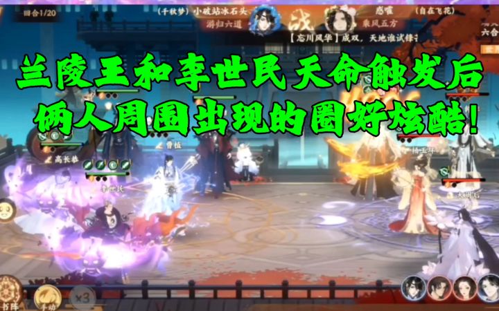 【忘川风华录】兰陵王李世民金戈场试水，组合特效很不错！截图