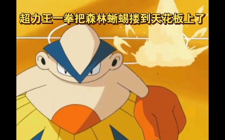 精灵宝可梦 超力王一拳把森林蜥蜴搂到天花板上了截图
