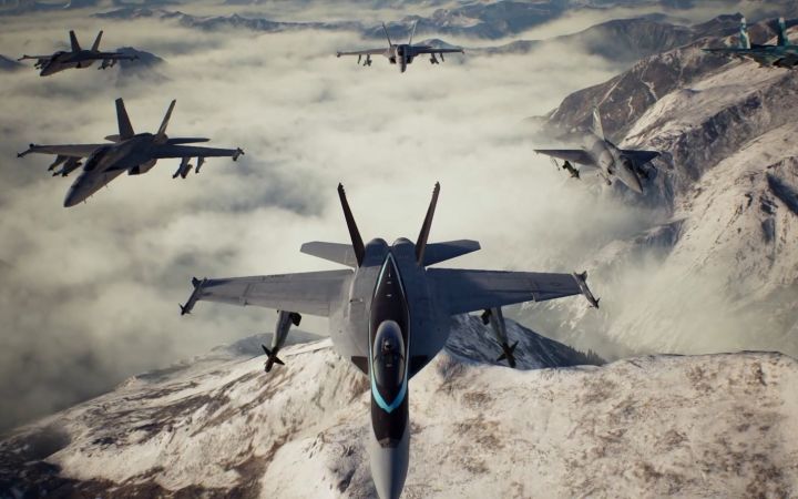 《皇牌空战7》x《壮志凌云2 独行侠》联动宣传片 电影机体进入游戏截图
