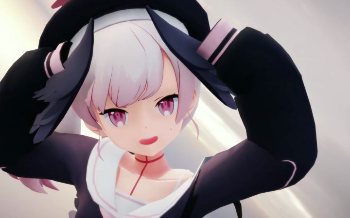 【碧蓝档案MMD】Deep Blue Town【小春】【搬运】截图