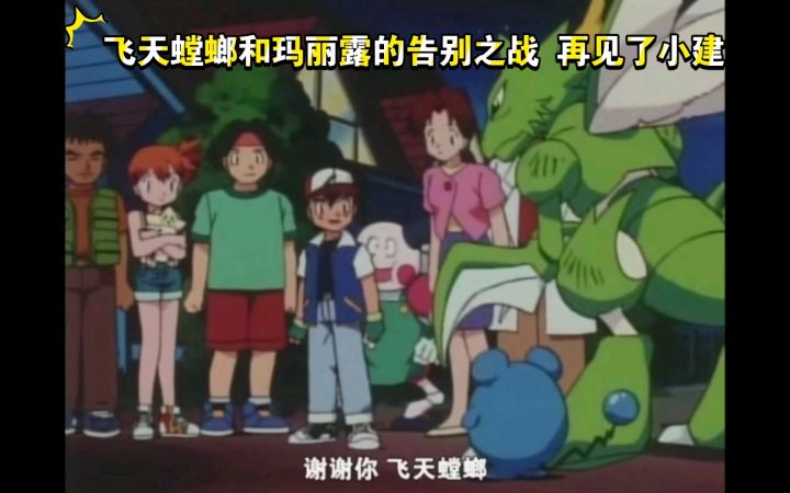 精灵宝可梦 飞天螳螂和玛丽露的告别之战 再见了小建截图