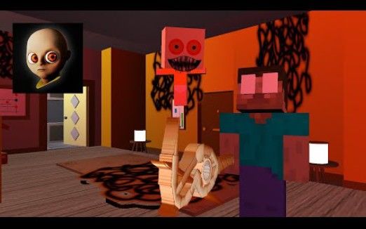 怪物学院1566集丨黄色婴儿挑战Game Horror Challenge丨我的世界动画(转载YouTube)截图