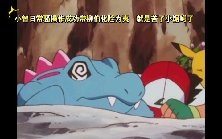 精灵宝可梦 小智日常骚操作成功带柳伯化险为夷 就是苦了小锯鳄了截图