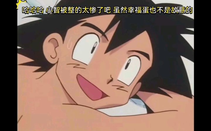 精灵宝可梦 哈哈哈 小智被整的太惨了吧 虽然幸福蛋也不是故意的截图
