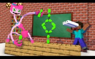 怪物学院动画:长腿妈咪和学生们一起挑战翻水瓶丨Poppy playtime 2我的世界动画