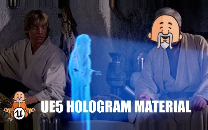 如何在虚幻引擎5中如何创建一个全息效果 【UE5教程】截图