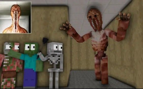 怪物学院1663集丨后室里的怪物挑战Backroom Horror Challenge丨funny Horror我的世界动画截图
