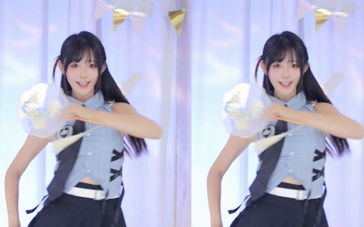 【鱼子酱】《千里邀月》常服套装 直播跳舞录屏截图
