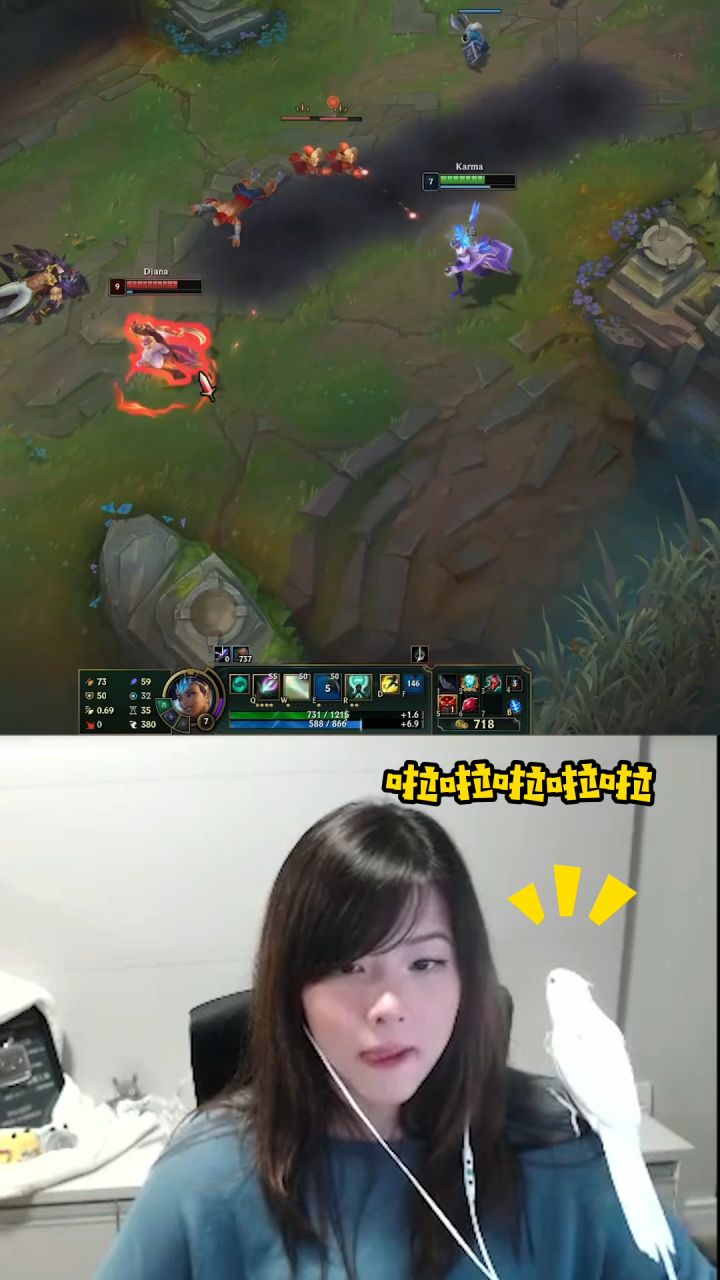 撒娇小鸟,在线唱歌 #宠物鸟 #英雄联盟 #游戏日常 #下饭操作截图