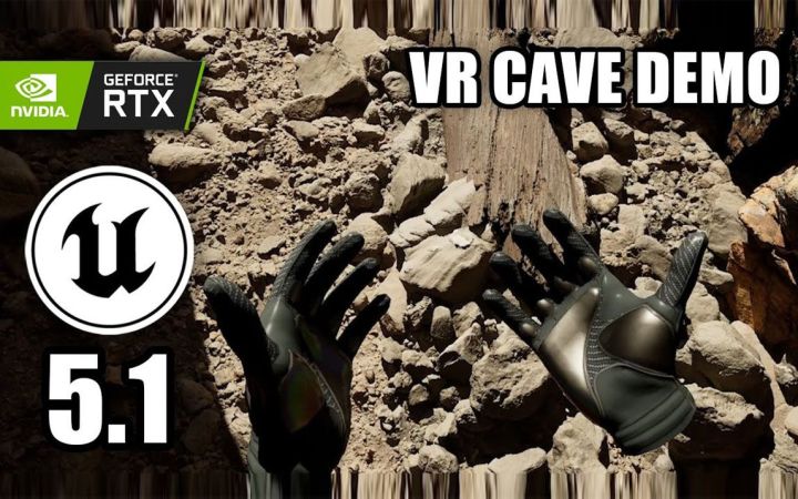 虚幻引擎5.1 Nanite Cave VR演示截图