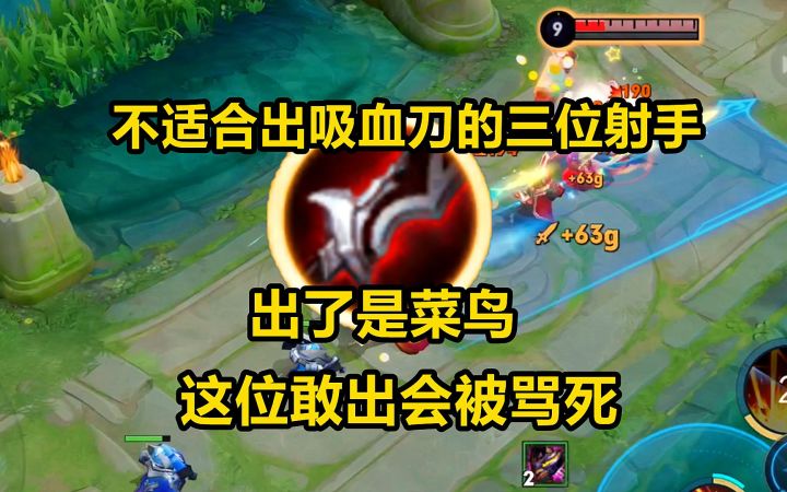 不适合出吸血刀的三位射手,出了是菜鸟,这位敢出会被骂死截图