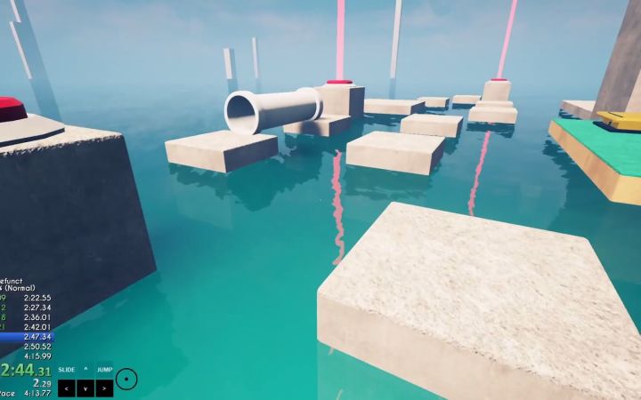 [第一人称跑酷] Refunct 100%全收集4分14秒 by sladke截图
