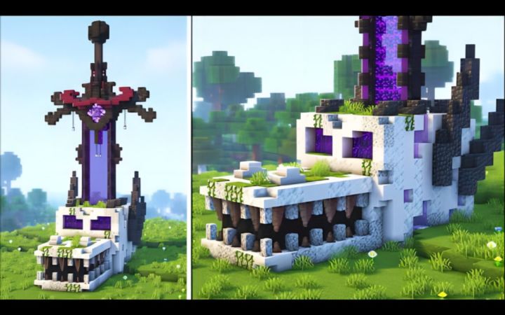 【Minecraft】制作简易的魔龙头骨截图