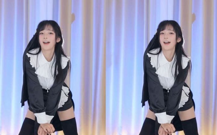 【鱼子酱】《SHORT HAIR》修女套装 直播跳舞录屏截图