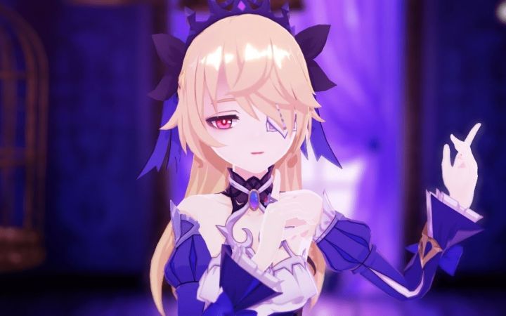 【原神MMD】 QUEEN - Kanaria 【菲谢尔】【搬运】截图