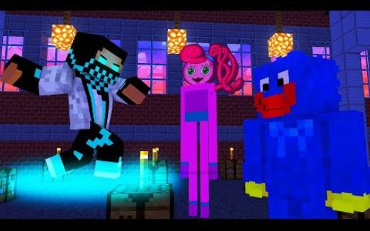 怪物学院动画:Poppy playtime波比的游戏时间vs Herobrine丨我的世界动画截图