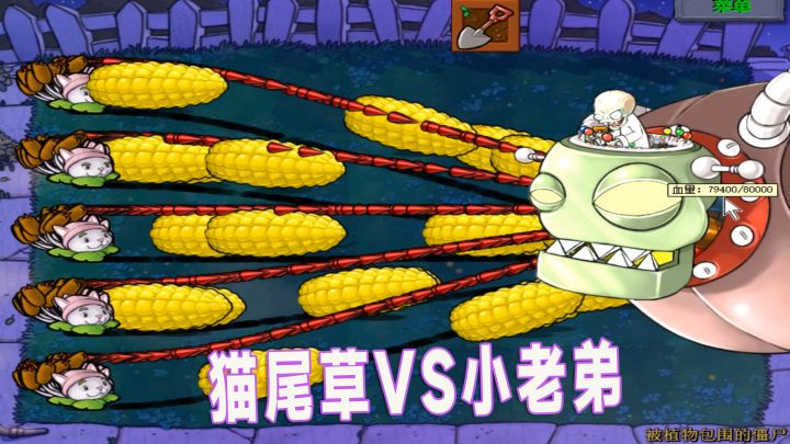 植物大战僵尸:用多少颗猫尾草才能一轮带走僵王博士?截图