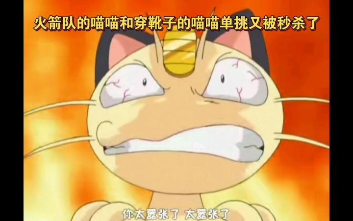 精灵宝可梦 火箭队的喵喵和穿靴子的喵喵单挑又被秒杀了截图