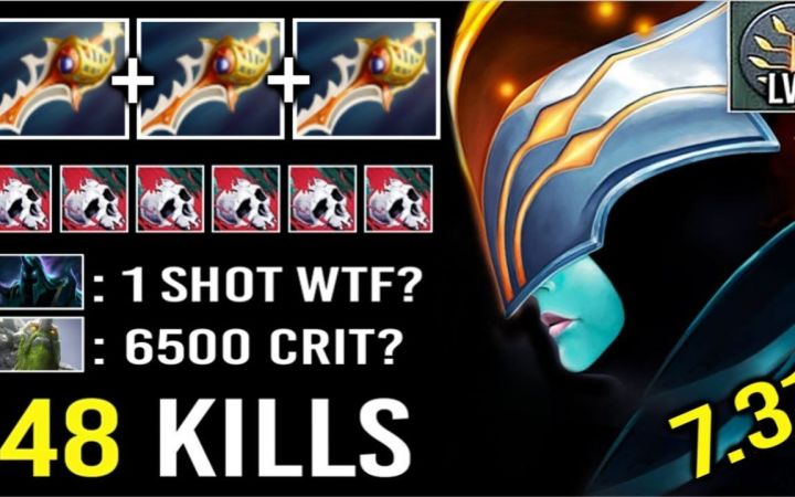 48杀幻影刺客,70分钟局3把圣剑打出180K伤害【DOTA2】截图