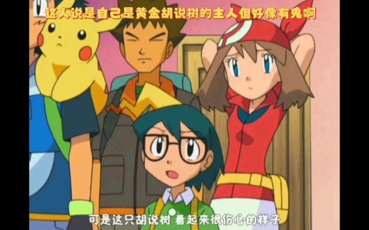 精灵宝可梦 这人说是自己是黄金胡说树的主人但好像有鬼啊截图