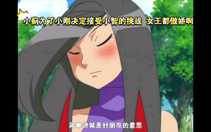 精灵宝可梦 小蓟为了小刚决定接受小智的挑战 女王都傲娇啊截图
