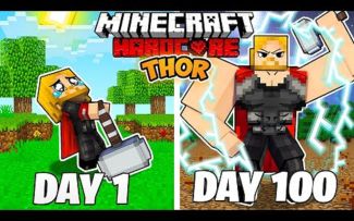 【Fozo】我的世界|雷神索尔百天生存I Survived 100 Days as THOR in HARDCORE Minecraft