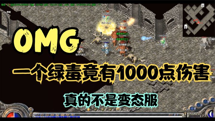 热血传奇:复古服里竟然有这么大的BUG,一个绿毒一千伤害太夸张截图