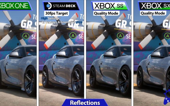 《极限竞速:地平线5》Steam Deck掌机与Xbox主机运行对比截图