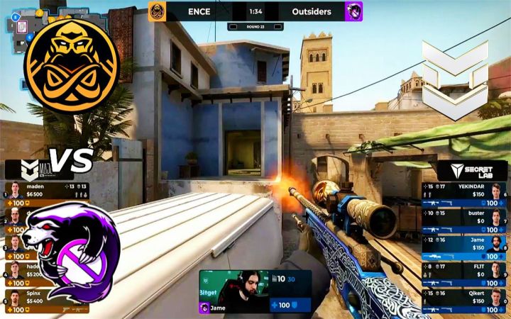 【2022PGL安特卫普Major】ENCE vs Outsiders - 传奇赛第二日 BO1高光集锦 l CSGO截图