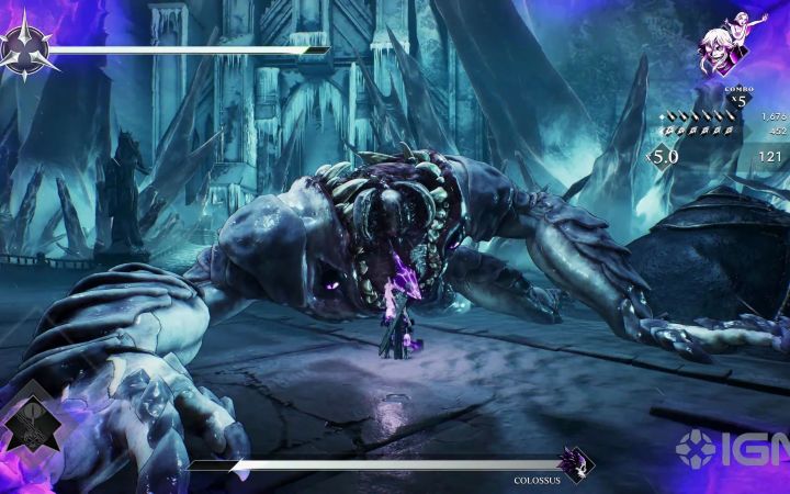 【IGN】《Soulstice》「巨像」Boss战实机演示 | Gamescom 2022截图
