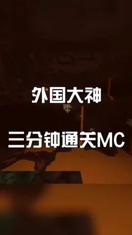 外国大佬,3分钟通关MC,你3分钟的时候在干什么呢?截图