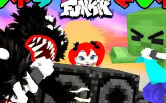 怪物学院动画:僵尸和黑色毛怪一起来挑战周五之夜丨Poppy playtime 2 我的世界动画