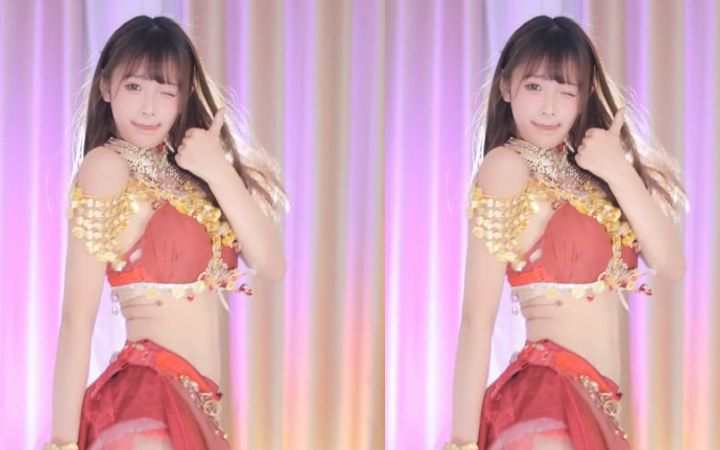 【鱼子酱】《大摆锤》异域舞娘套装 直播跳舞录屏截图