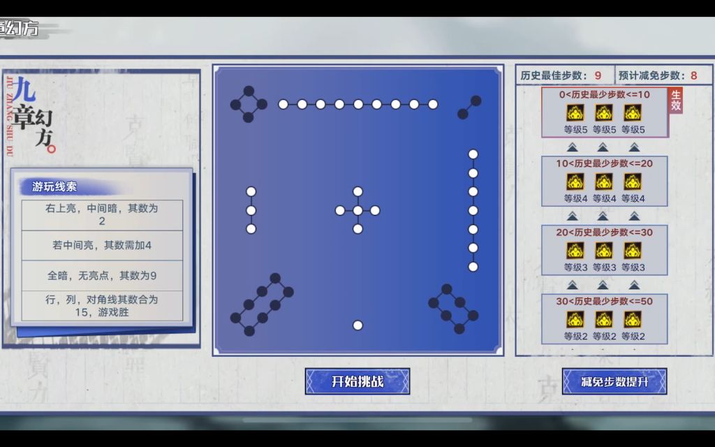 【奥拉星手游】获取九章算法亚比需求buff九章幻方抄作业解法。截图