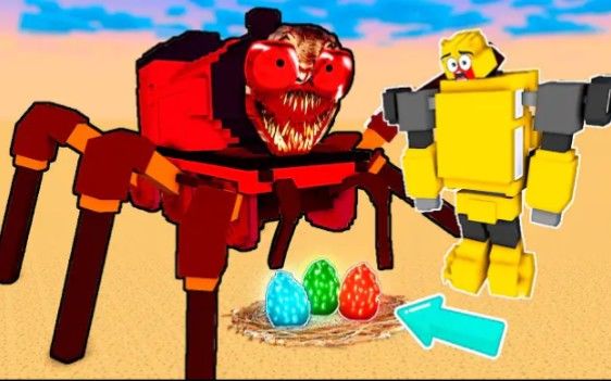 MC怪物学院动画丨Choo choo Charles vs Robot Transformers Challenge丨我的世界动画截图
