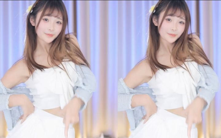 【鱼子酱】《FOREVER 1》白色常服套装 直播跳舞录屏截图