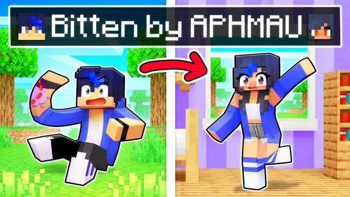 【Aphmau】在《我的世界》中被APHMAU咬伤!截图